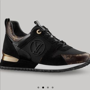 Louis Vuitton Black and Gold Women's Sneakers